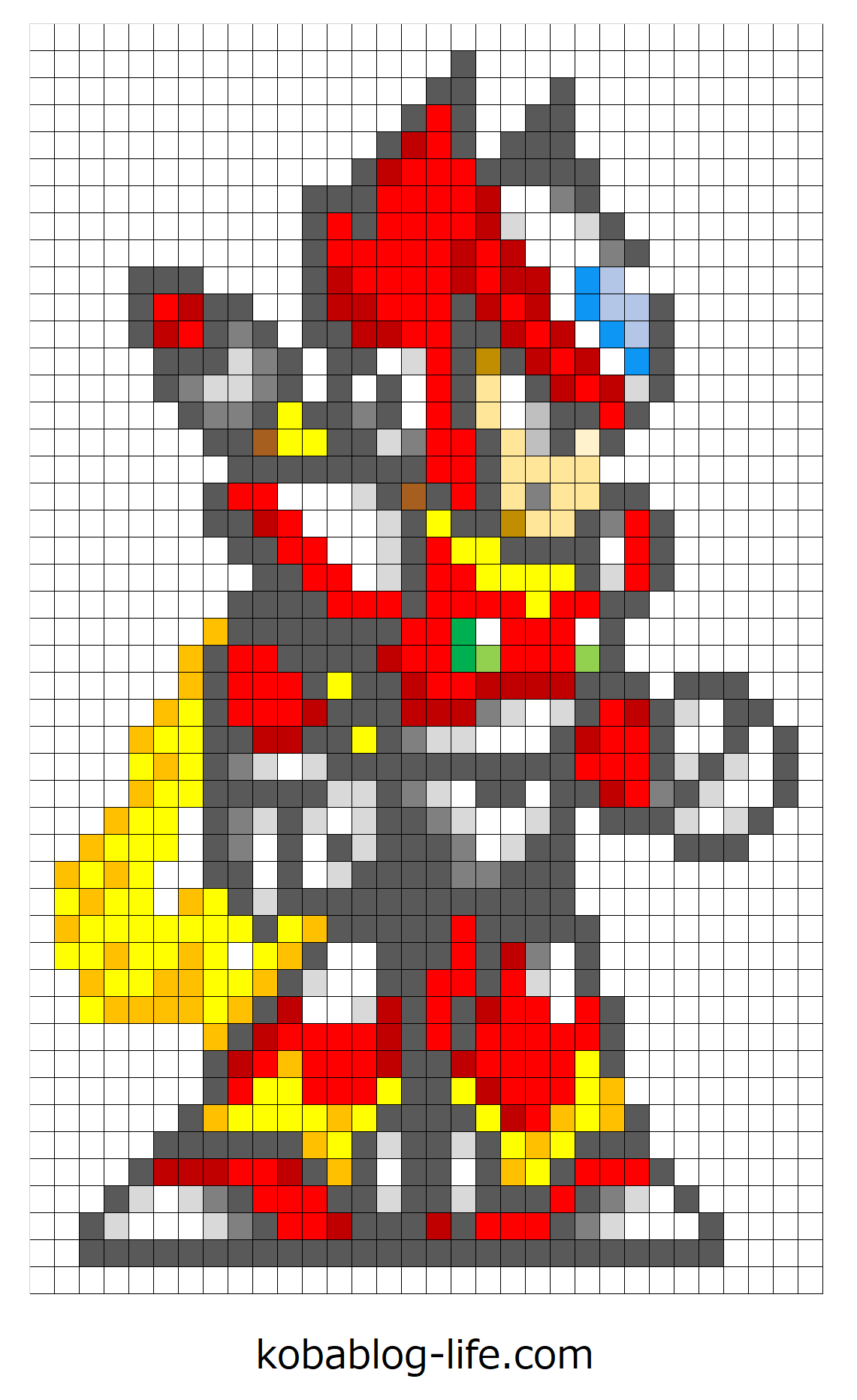 簡単 アイロンビーズ ロックマンシリーズの図案を紹介します ロックマン ドット絵 ページ 3 Kobablog Life